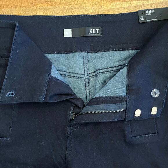 NWT Kut from the Kloth Isabel Flare Jeans 18 Dark Wash Stretch Denim Trouser - Picture 9 of 15